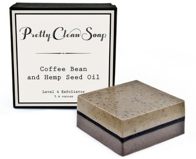 

Pretty Clean Soap Coffee Bean and Hemp Seed Oil Exfoliating Soap Level 4 - Nutty Coffee Scent(162 ml)