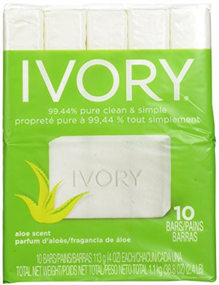

Ivory Aloe 10-Count: Bath Size Bars(1100 g)