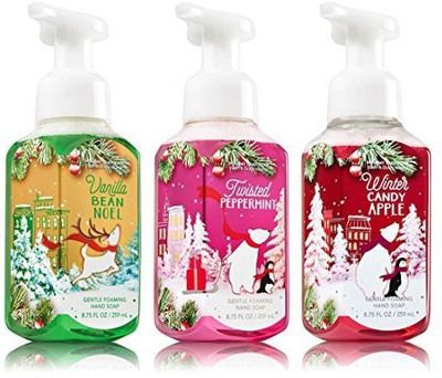 

Bath & Body Works Christmas Foaming Soap Trio - Vanilla Bean Noel + Winter Candy Apple + Twisted Peppermint(259 g)