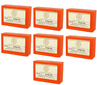 Khadi Natural Orange soap(875 g, Pack of 7)