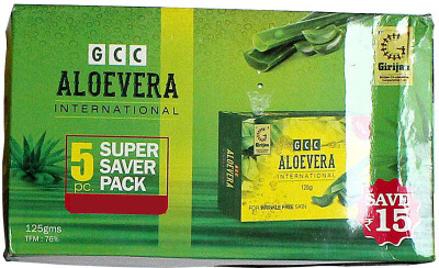 

Girijan Naturally Pure Alovera Soaps Saver Pack (5soap Each 125grms)(625 g, Pack of 5)