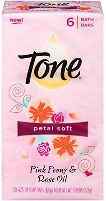 

Tone Petal Soft Pink Peony & Rose Oil Soap Bars 6 Bath Bars(722 g)