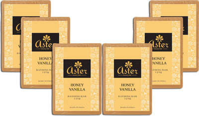 

Aster Luxury Handmade Honey Vanilla Soap 125g - Pack of 6(750 g, Pack of 6)