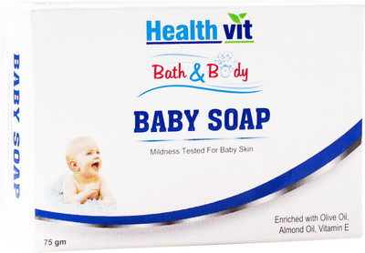 HealthVit Bath & Body Baby Soap (Olive, Vitamin E & Almond Oil) 75g(75 g)