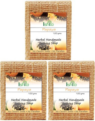 

Ishita International Handmade Papaya Soap(300 g, Pack of 3)