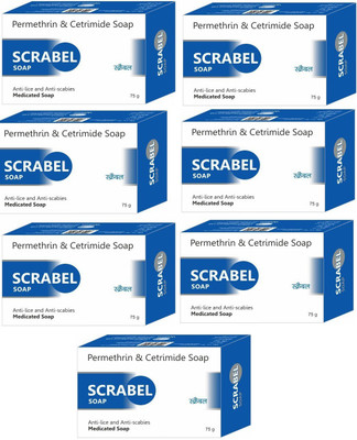 

Scrabel Anti-lice and Anti scabies Menthol soap (Pack of 7)(525 g, Pack of 7)