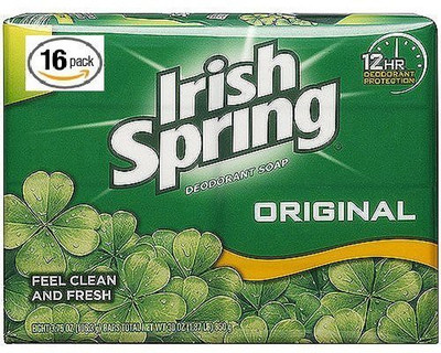 

Irish Spring Deodorant Bath Soap 16 Bars (Original)(130 g, Pack of 16)
