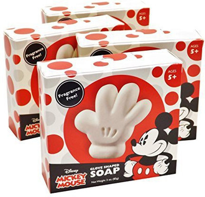 

Cotton Buds Mickey Mouse Glove Shaped Soap, 4 Count(85 g, Pack of 4)