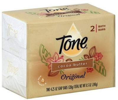 Tone Bath Bars Cocoa Butter Original 2 Count (Pack of 4) 8 Bars Total(240 g)