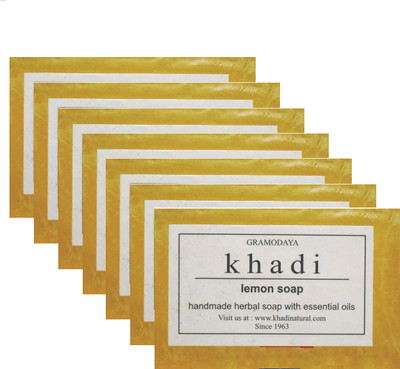 

Khadi Herbal Handmade Lemon Soap - Pack of 7(875 g, Pack of 7)