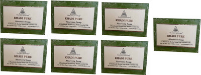 

Khadi Pure Natural Handmade Aloevera Soap with essential Oil(875 g, Pack of 7)