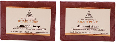 

Khadi Pure Natural Handmade Pure Almond Soap with essential Oil(250 g, Pack of 2)