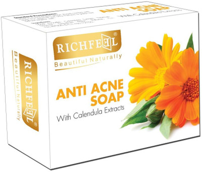 

Richfeel Anti Acne Soap with Calendula Extracts(225 g, Pack of 3)