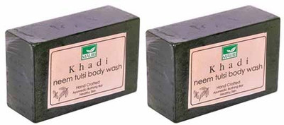 

Khadi Mauri Neem Tulsi Soap - Pack of 2 - Premium Handcafted Herbal(250 g, Pack of 2)