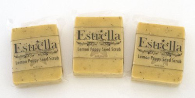 

Estrella Handmade Natural Vegan Soap 3 Bars Lemon Poppy Seed Scrub(100 g, Pack of 3)