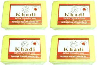 Khadi Herbal NaturalSaffron Glycerine Saop(4 x 125 g)