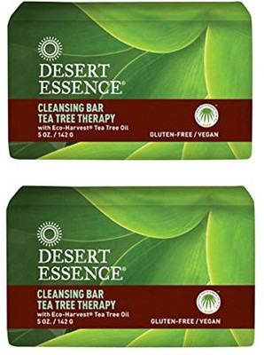 

Desert Essence Cleansing Tea Tree Therapy With Eco-harvest Tea Tree Oil Soap(141.7 g, Pack of 2)