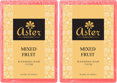 

Aster Luxury Handmade Mixed Fruit Soap 125g - Pack of 2(250 g, Pack of 2)