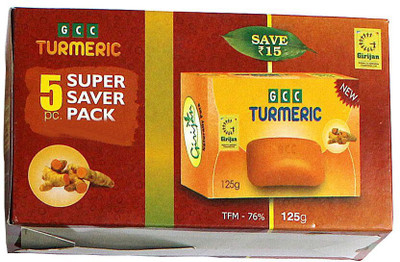 

Girijan Naturally Pure Turmeric Soaps Saver Pack (5soap Each 125grms)(625 g, Pack of 5)