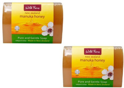 

Parrs Skincare New Zealand Wild Ferns Manuka Honey Pure and Gentle Soap 2 Pack(100 g)