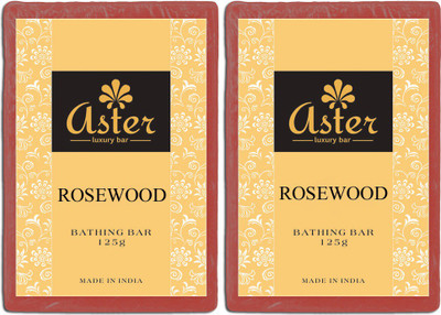 

Aster Luxury Rosewood Bathing Bar - Pack of 2(125 g, Pack of 2)