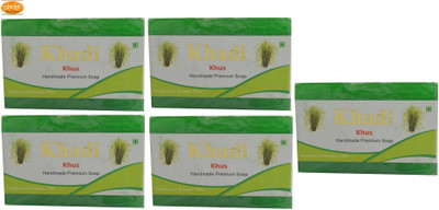 

Khadi India PREMIUM HANDMADE KHUS SOAP(625 g, Pack of 5)