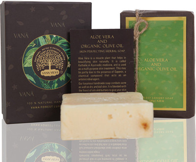 

VANA VIDHI Wild Harvest Aloe Vera and Organic Olive Soap(120 g)