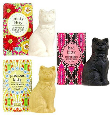 

Zm Modern Design Kitty Cat Luxurious Shea Butter Sculptured Soap Gift Set(34 g, Pack of 3)