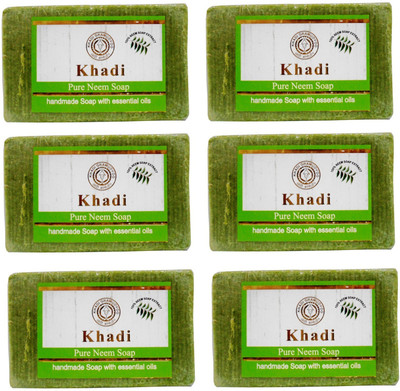 

Khadi Herbal NaturalNeem Soap -Pack Of 6(540 g, Pack of 6)