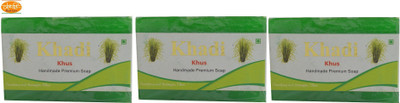

Khadi India PREMIUM HANDMADE KHUS SOAP(375 g, Pack of 3)