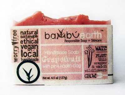 

Bambu Earth Handmade Soap Bars In Plantable Packaging - Pink Grapefruit(127.53 g)