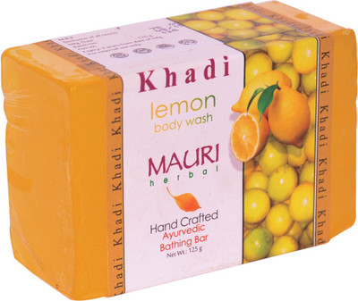 

Khadi Mauri Premium Handcrafted Herbal Lemon Bath Wash Soap(125 g)
