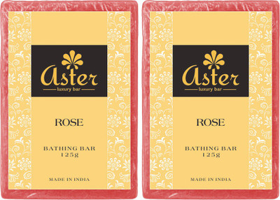 

Aster Luxury Handmade Rose Soap - Pack of 2(250 g, Pack of 2)