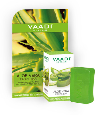 

Vaadi Herbals Aloe Vera Facial Bar Anti-pimple/anti-marks (25 gm x 6)(75 g, Pack of 6)