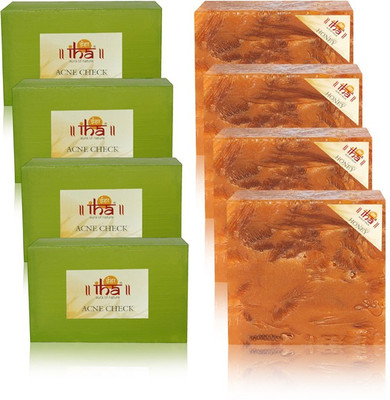 

IHA Ayurvedic Acne Check Neem & Honey Soap Pack of 8 Herbal Natural(900 g, Pack of 8)