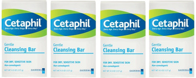 

Cetaphil Gentle Cleansing Bar - For Dry, Sensitive Skin (Pack Of 4)(508 g, Pack of 4)