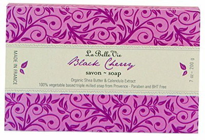 

Ton Savon Pure Vegetable Based Triple Milled Soap, Organic Shea Butter Black Cherry Bar Soap(200 g)