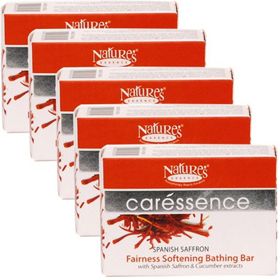 

Nature's Spanish Saffron Fairness Softening Bathing Bar Pack of 5(75 g)