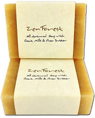 

Candlecopia Zen Forest Goat Milk Soap Bars - 2 Pack - GMO Free Certified All Natural Soap with Goat Milk and Shea Butter(8.7 g)