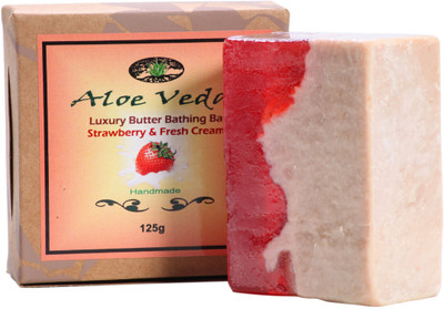 

Aloe Veda Luxury Butter Bathing Bar - Strawberry & Fresh Cream(125 g)