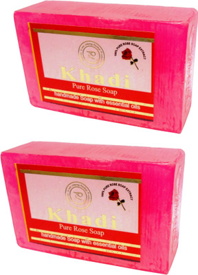

Khadi Herbal NaturalPure Rose soap(250 g, Pack of 2)