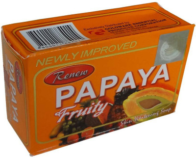 RENEW Papaya Fruity Soap For Skin Whitening 3Pc(3 x 135 g)