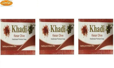 

Khadi India HERBAL KESAR OLIVE SOAP(375 g, Pack of 3)
