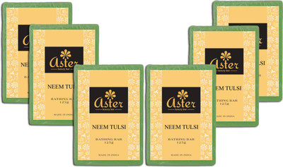 

Aster Luxury Neem Tulsi Bathing Bar 125g - Pack Of 6(750 g, Pack of 6)
