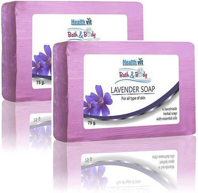 

HealthVit Bath & Body Lavender Soap 75g - Pack of 2(75 g, Pack of 2)