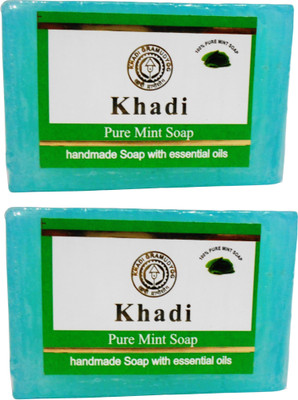 

Khadi Herbal NaturalPure Mint Soap Pack Of 2(250 g, Pack of 2)