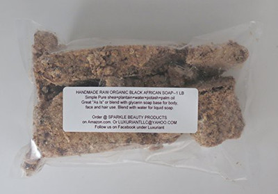 

SAAQIN 100% Raw African Black Soap(480 ml, Pack of 3)