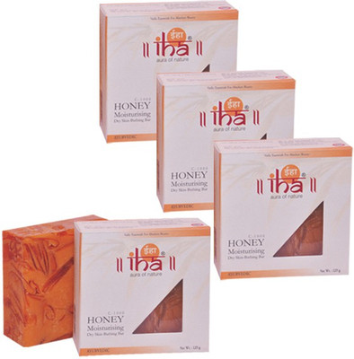 

IHA Ayurvedic Honey Moisturising Soap - Pack of 4 - Premium Herbal(500 g, Pack of 4)
