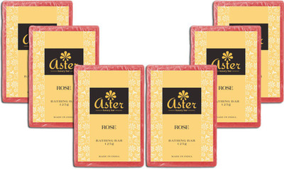 

Aster Luxury Handmade Rose Soap - Pack of 6(750 g, Pack of 6)