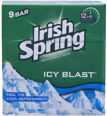 

Irish Spring Ice Blast Deodorant Soap ( pack of 9 )(106.3 g, Pack of 9)